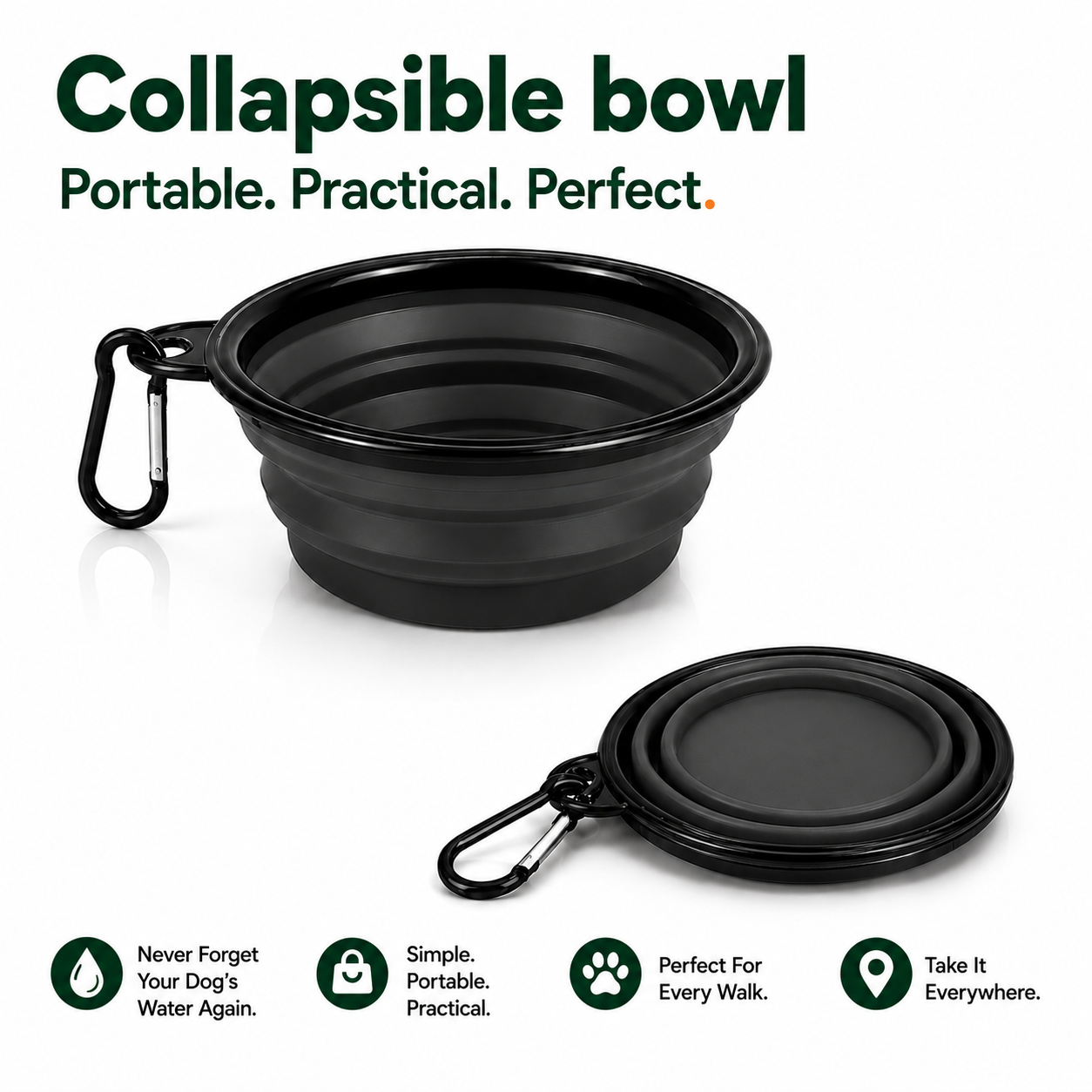 Collapsible dog bowl